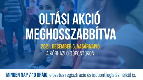 Meghosszabbított OLTÁSI AKCIÓHÉT – Szekszárd (nov. 29-dec. 5.)