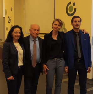 A képen balról jobbra: Dr.Gyűrűs Éva, Dr.Harangi Ferenc, Dr.Mosdósi Bernadett PhD, Dr. Rózsai Barnabás PhD